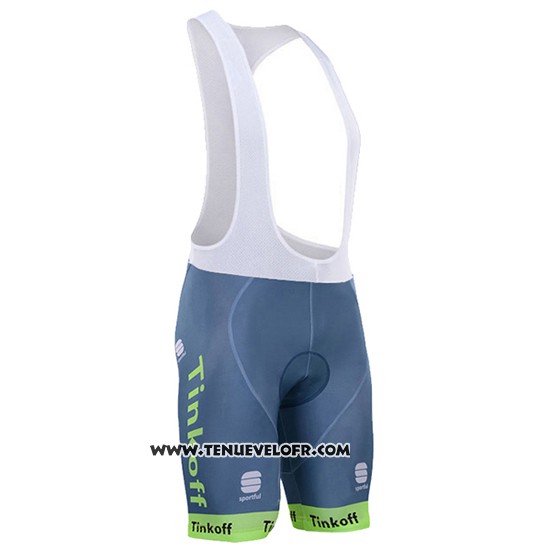 2016 Maillot Ciclismo Tinkoff Lider Vert et Noir Manches Courtes et Cuissard